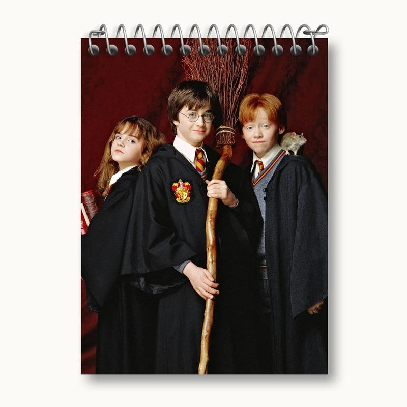 دفتر یادداشت 50 برگ خندالو مدل رون و هرمیون و هری پاتر Harry Potter کد 2914