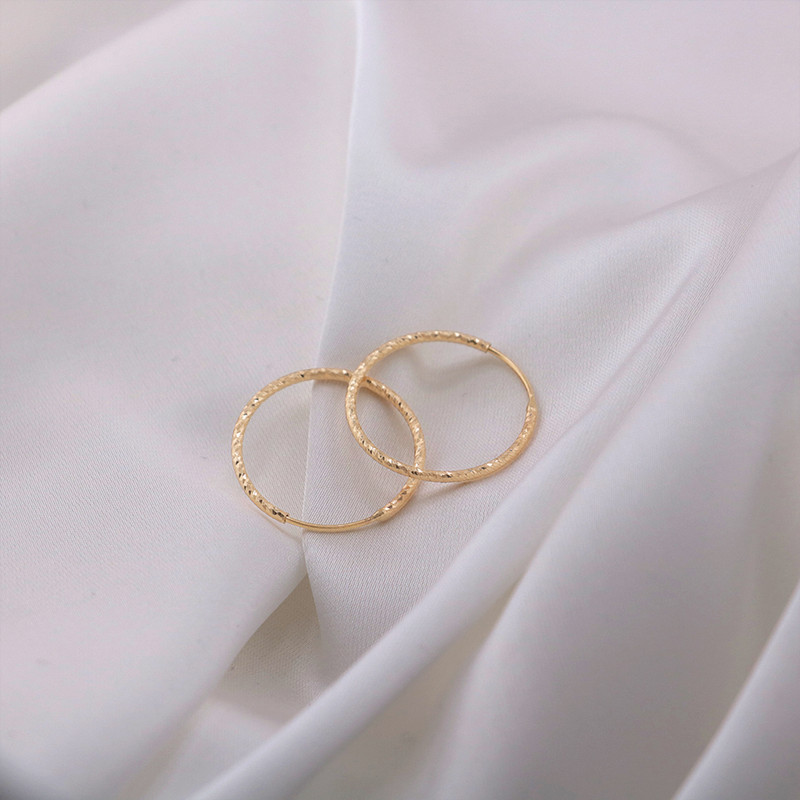 گوشواره حلقه‌ای طلا 18 عیار زنانه شهر طلای حجت مدل زرین‌ هاله - 4