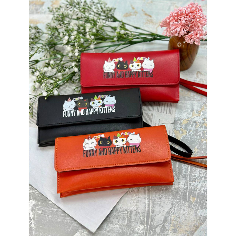 کیف پول زنانه مدل مدل جشن گربه ها KZD161-600