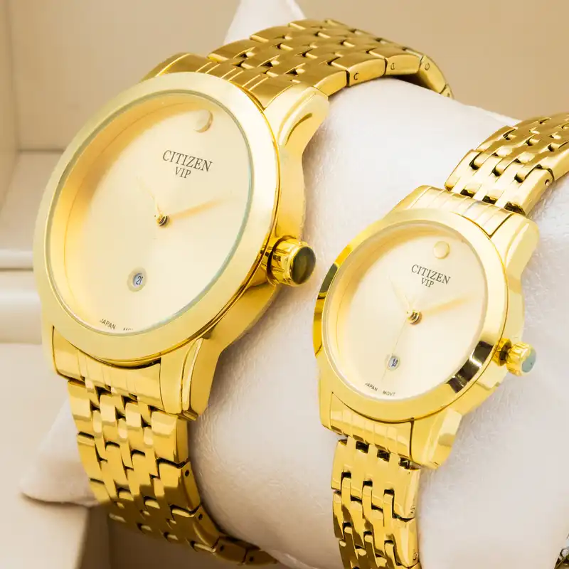 ست ساعت مچی عقربه ای زنانه و مردانه مدل VIP GN-4W-S