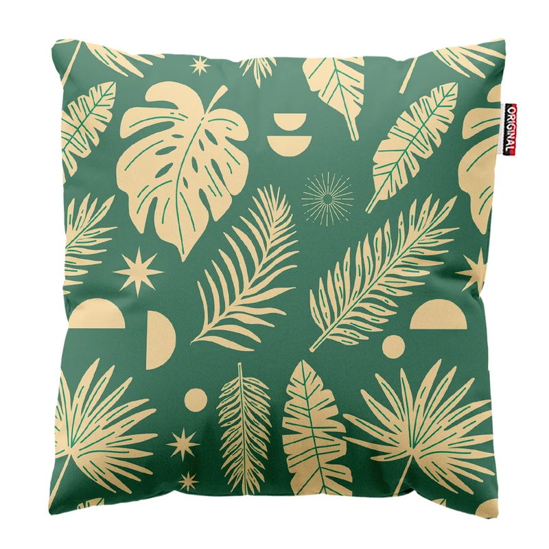 کوسن پاد آفرین مدل فانتزی طرح گل و برگ کد PK302103 سایز 30*30 سانتی متر