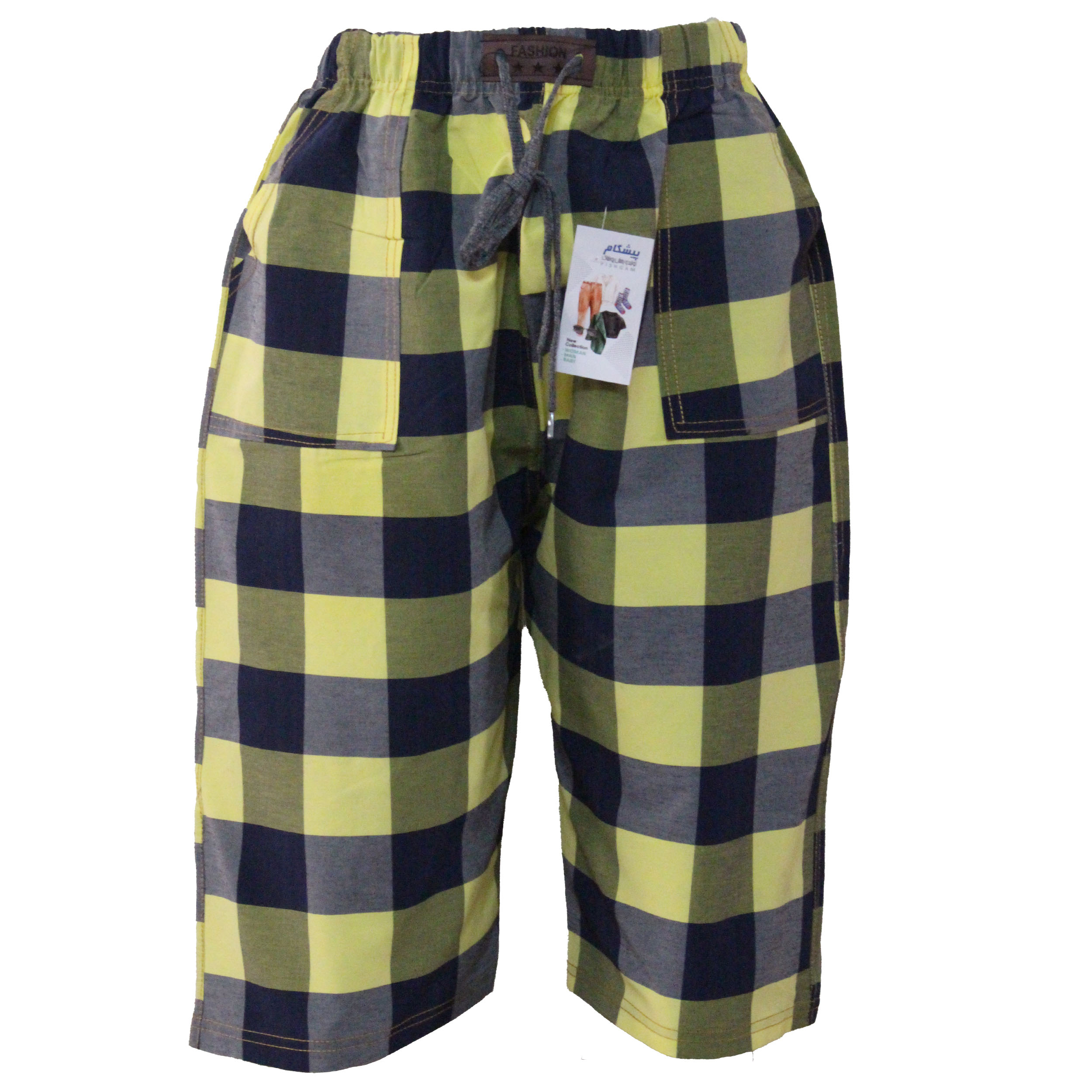 شلوارک مردانه پیشگام مدل چهارخونه کد HN2FX-ZA