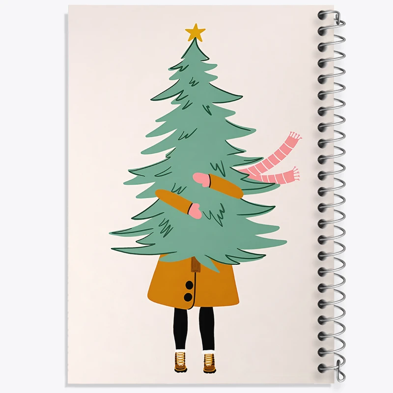 دفتر مشق 100 برگ خندالو طرح درخت کریسمس کد N5690