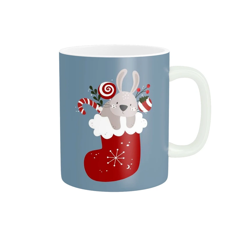 ماگ پاد آفرین مدل جوراب کریسمس کد 3123