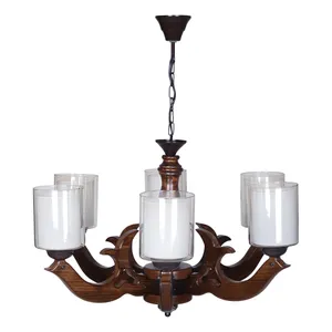 لوستر شش شعله مدل آبنوس