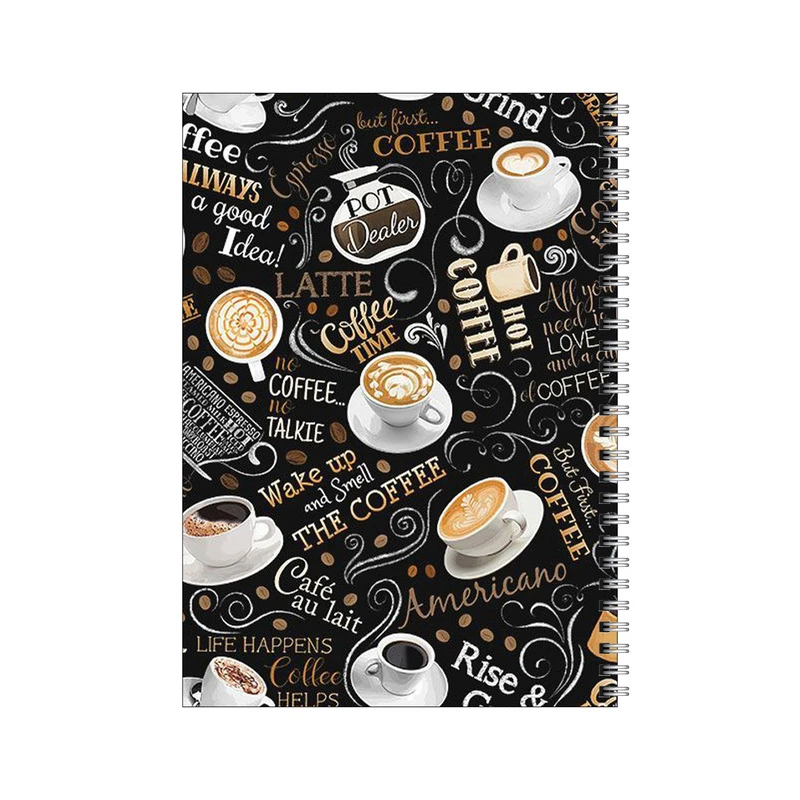 دفتر مشق 100 برگ بامبیلیپ طرح پترن قهوه با نوشته کد 1994692