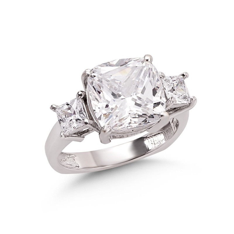 انگشتر طلا 18 عیار زنانه کیمیا زر مدل پایه جواهر لوکس بارمان کد 1583R سایز 53