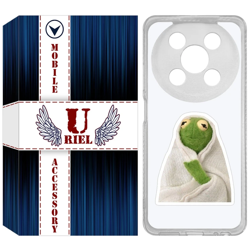 کاور یوریل مدل Clear کد 82 طرح قورباغه مناسب برای گوشی موبایل وکال V2 / V2 Lite