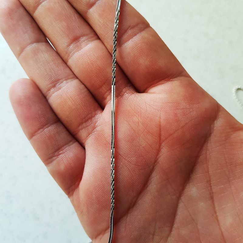 زنجیر نقره زنانه سلین کالا مدل بافت ce-za13