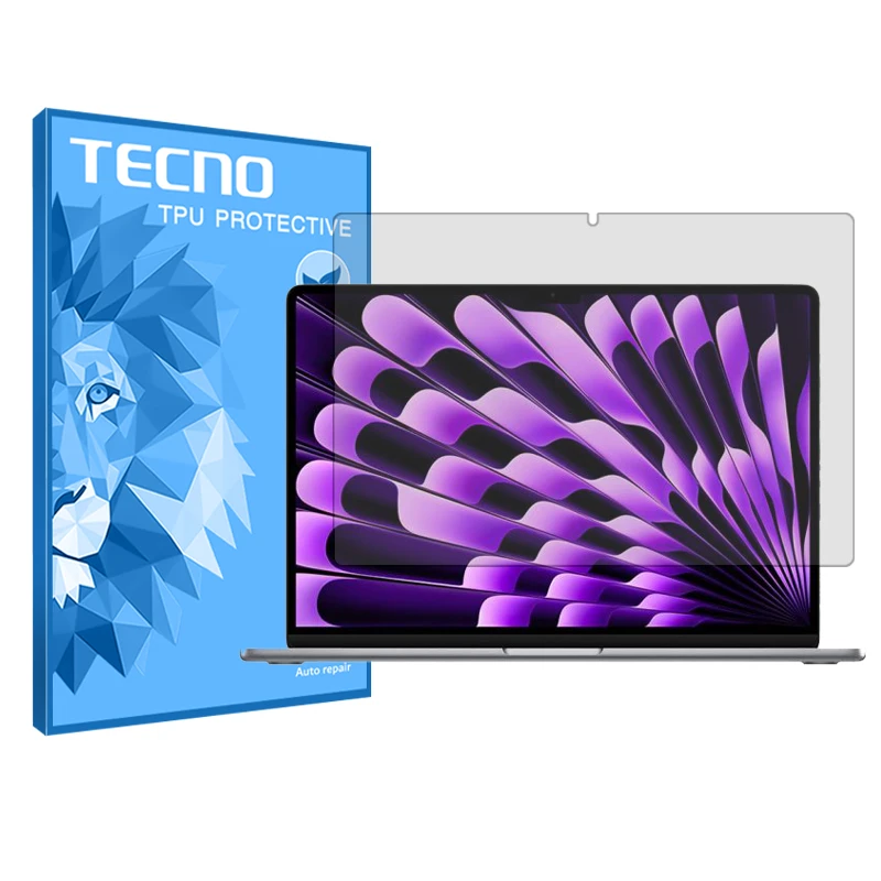 محافظ صفحه نمایش شفاف تکنو مدل Resistant مناسب برای لپ تاپ اپل macbook air 15 2024 m3