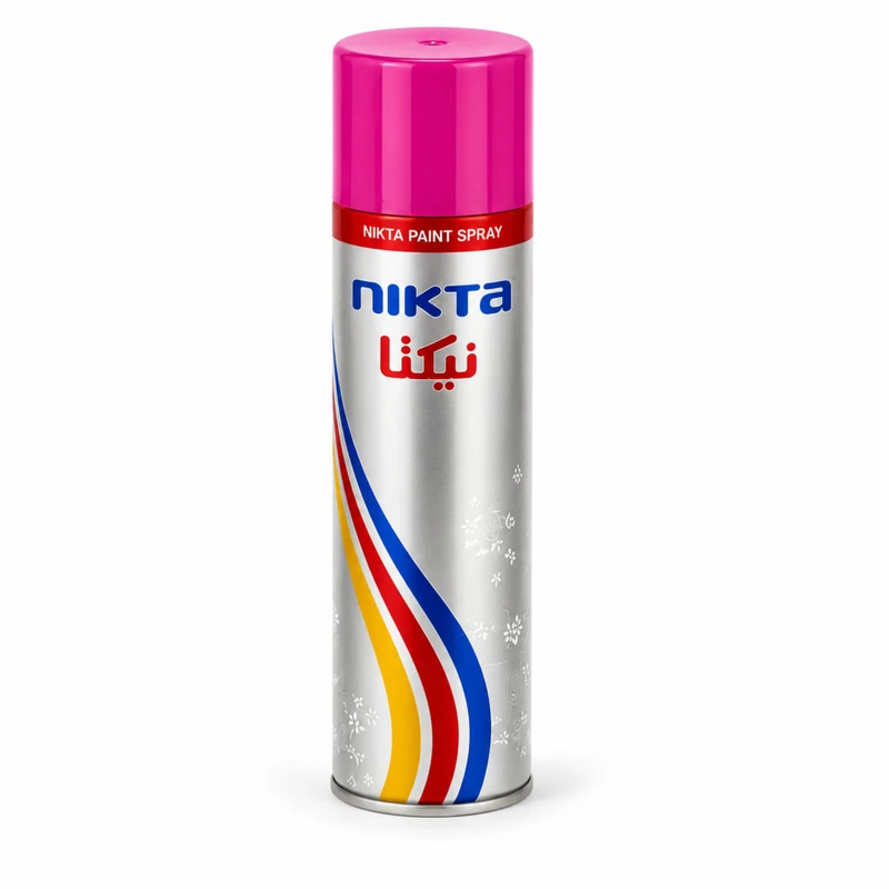 اسپری رنگ صورتی براق نیکتا مدل Paint Spray حجم 300 میلی‌لیتر