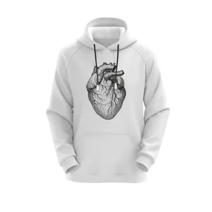 هودی زنانه مدل قلب کد J111 رنگ سفید