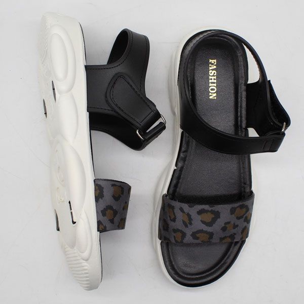 صندل زنانه پاپا مدل ملودی پلنگی کد 1-1388-GY -  - 14