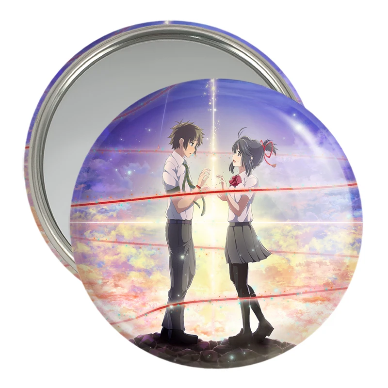 آینه جیبی خندالو مدل تاکی تاچیبانا و میتسویا میامیزو انیمه یورنیم Your Name  کد 16299