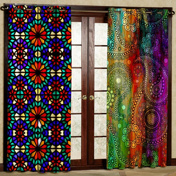 پرده مخمل پانچی کد 6506 سایز 280x140 سانتی متر