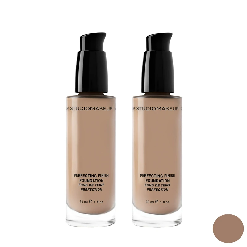 کرم پودر مایع استودیو میکاپ مدل PERFECTING FINISH شماره 07 مناسب برای انواع پوست حجم 30 میلی‌لیتر مجموعه 2 عددی