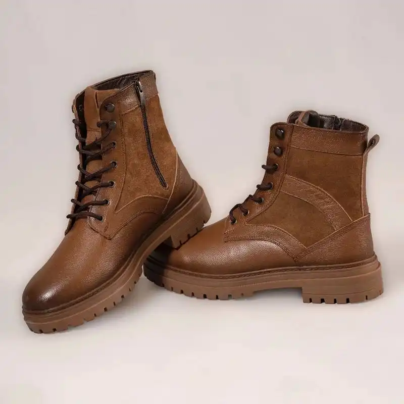 نیم بوت مردانه مدل چرم طبیعی A-A کد flo-aa890