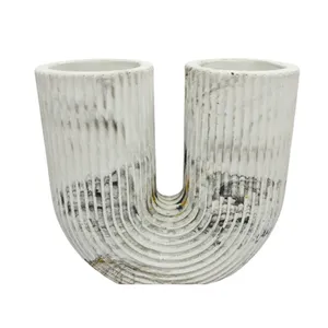 گلدان بتنی مدل دکوری طرح U کد 03