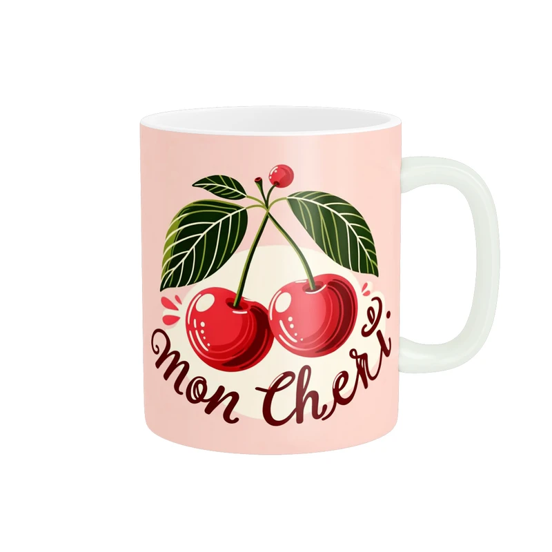 ماگ پادآفرین مدل فانتزی طرح آلبالو کد p9992