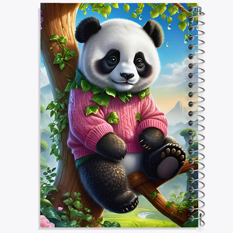 دفتر مشق 50 برگ خندالو طرح پاندا کیوت کد F6761
