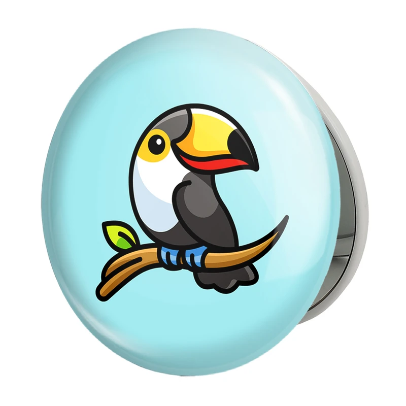 آینه جیبی خندالو طرح حیوانات بامزه توکان مدل تاشو کد 28208 