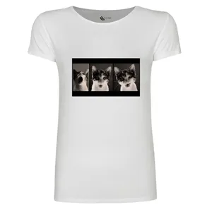 تی شرت آستین کوتاه زنانه مدل گربه