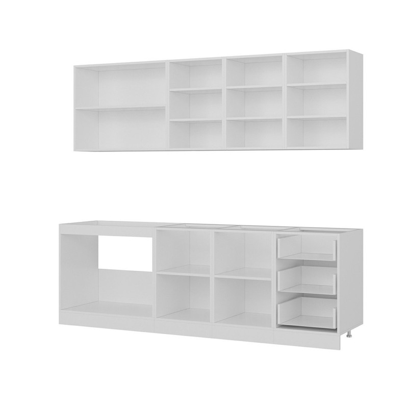 کابینت آشپزخانه مدل B-1 Minar 240 cm مجموعه دو عددی