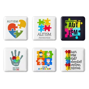 مگنت خندالو طرح اتیسم Autism کد 1729A مجموعه 6 عددی