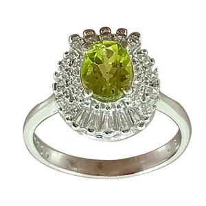 انگشتر نقره زنانه سلین کالا مدل زبرجد کد MPS-3