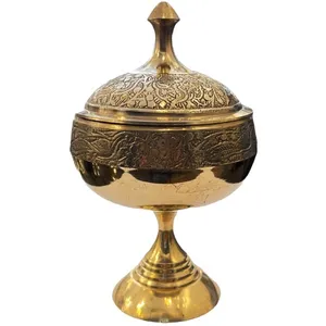 قندان برنزی مدل قلم زنی