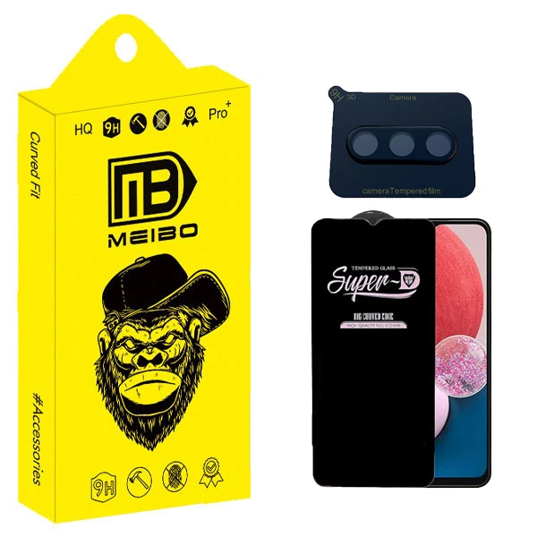محافظ صفحه نمایش میبو مدل SuperD Guard مناسب برای گوشی موبایل سامسونگ galaxy A13 به همراه محافظ لنز دوربین 3D