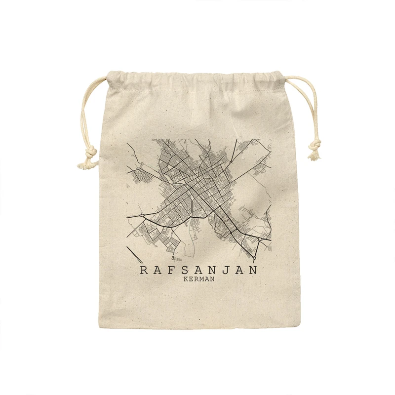 کیسه نان و سبزی ترمه طراحان ایده مدل نقشه شهر رفسنجان کد map0519 - S سایز 19x19 سانتی متر