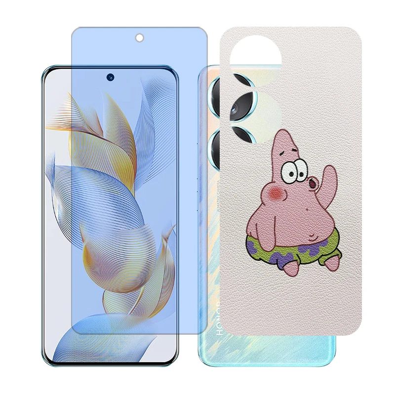 محافظ صفحه نمایش مات آنتی بلو گلس مدل Together مناسب برای گوشی موبایل آنر 90 به همراه برچسب پوششی پشت گوشی