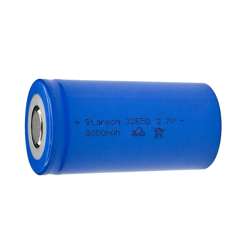 باتری لیتیومی قابل شارژ استارسان مدل 32650 کد 3.7V ظرفیت 8000 میلی‌آمپرساعت