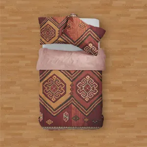 سرویس روتختی مدوپد طرح قالی ترکمن مدل png00056 یک نفره 4 تکه