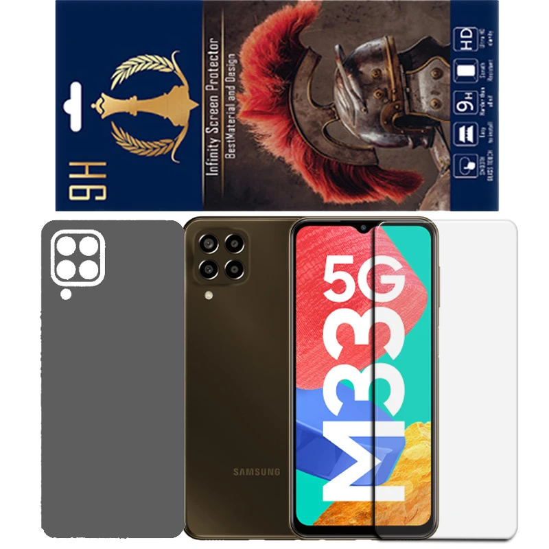 محافظ صفحه نمایش اینفینیتی مدل PRO مناسب برای گوشی موبایل سامسونگ GALAXY M33 به همراه برچسب پوششی 
