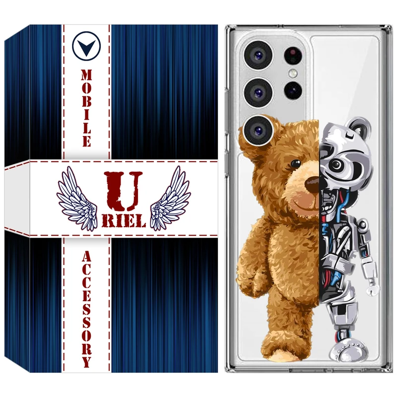کاور یوریل مدل Clear کد 40 طرح خرس مناسب برای گوشی موبایل سامسونگ Galaxy S23 Ultra