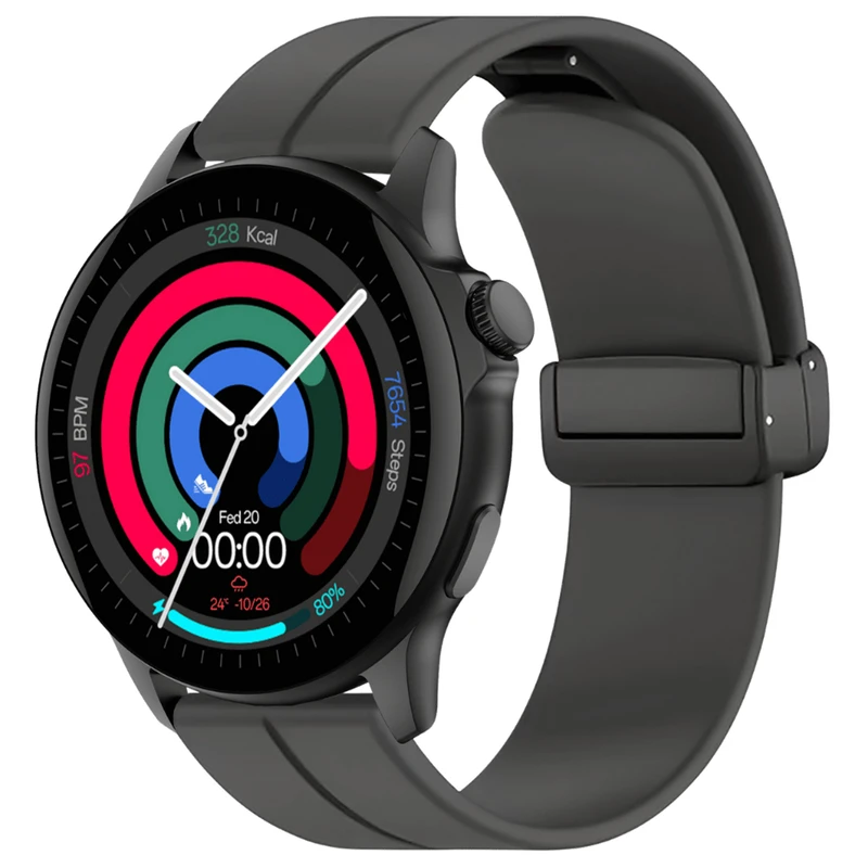 ساعت هوشمند 50 میلی متر جی تب مدل GTR4 با بند سیلیکونی