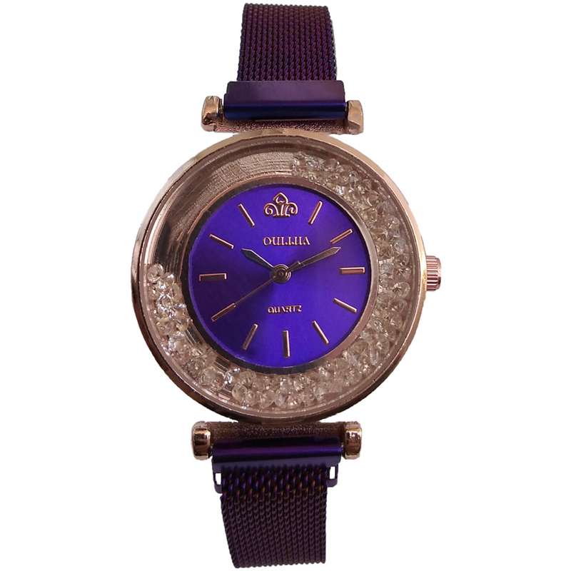 ساعت مچی عقربه ای دخترانه مدل مگنتی دور شنی کد 3299