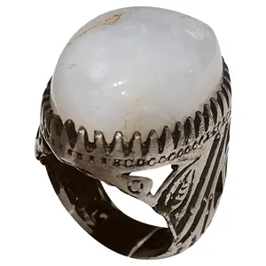 انگشتر نقره مردانه مدل بابا قوری هزارچشم یخی شاقان کد BGHS2219