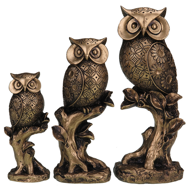 مجسمه مدل NZ047 طرح جغد مجموعه 3 عددی