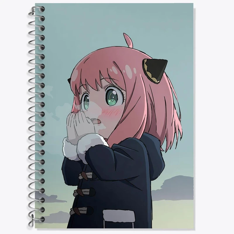 دفتر زبان 50 برگ خندالو مدل سه خط طرح آنیا فورجر انیمه اسپای ایکس فمیلی Spy x Family کد 24212