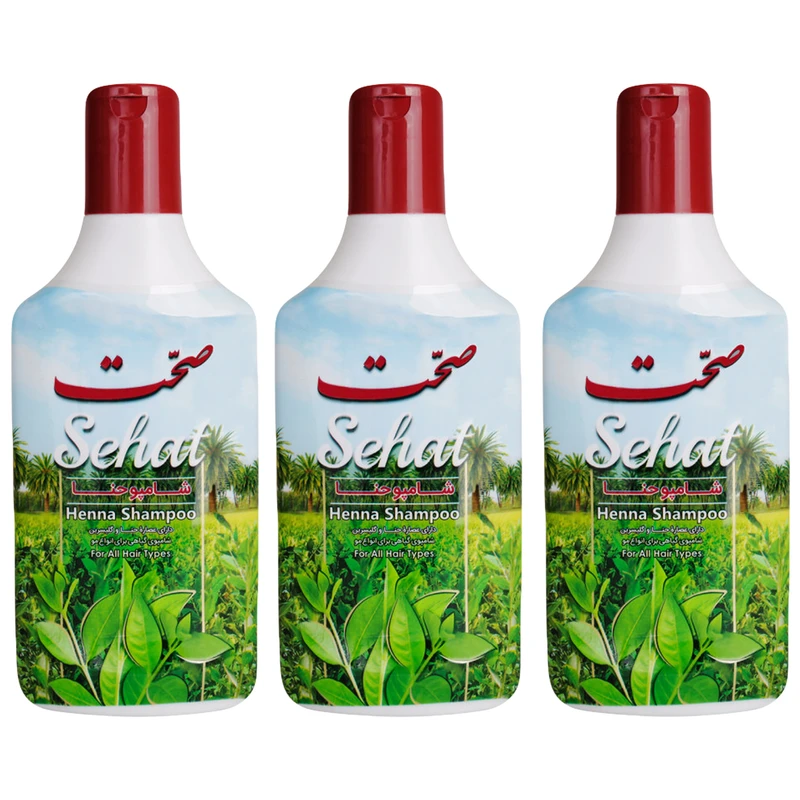 شامپو مو صحت مدل حنا حجم 300 میلی لیتر مجموعه 3 عددی