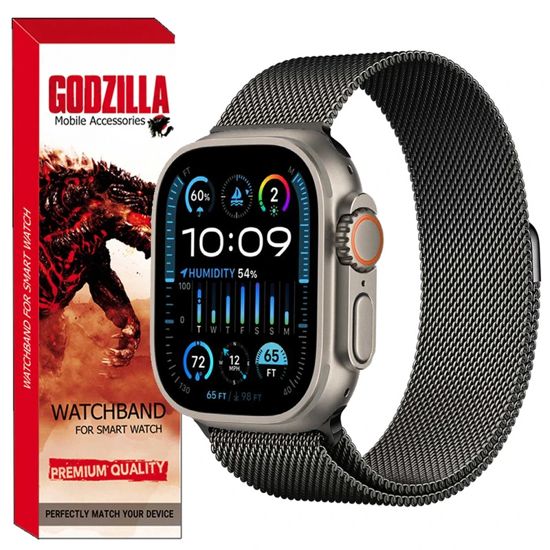بند گودزیلا مدل Milanese مناسب برای اپل واچ Ultra 2 49mm