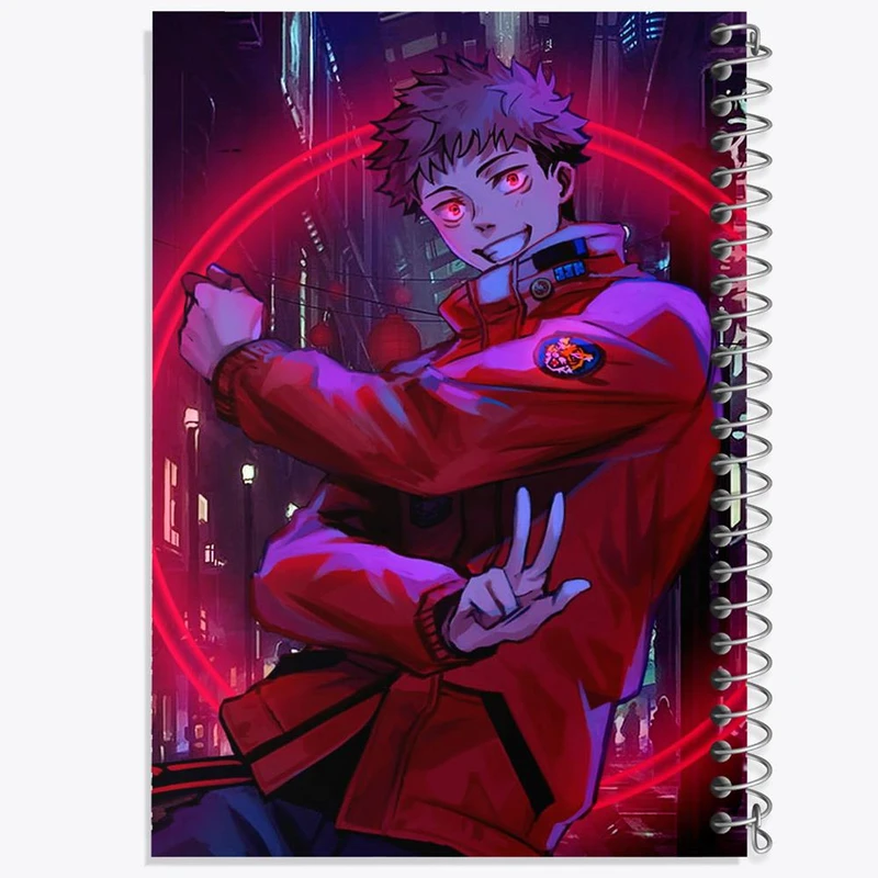 دفتر ژورنال نویسی 50 برگ خندالو مدل نقطه ای طرح ایتادوری یوجی انیمه جوجوتسو کایزن کد 11083