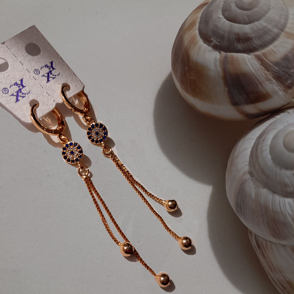 گوشواره زنانه وای اس ایکس مدل دایره آویز دار  کد  t.s.20770