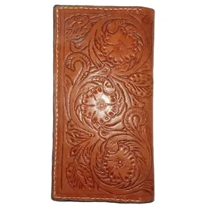 کیف چرمی طرح سه گل