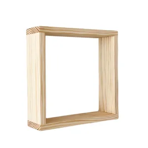 شلف دیواری مدل باکس چوبی w28