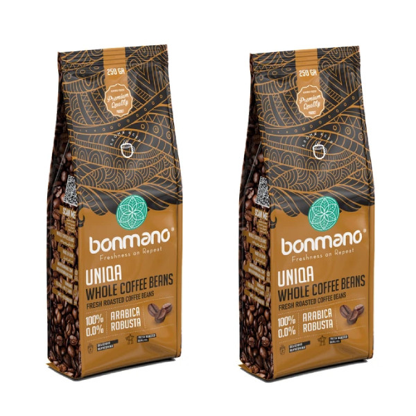 دانه قهوه اسپرسو بن مانو یونیکا - 250 گرم مجموعه 2 عددی