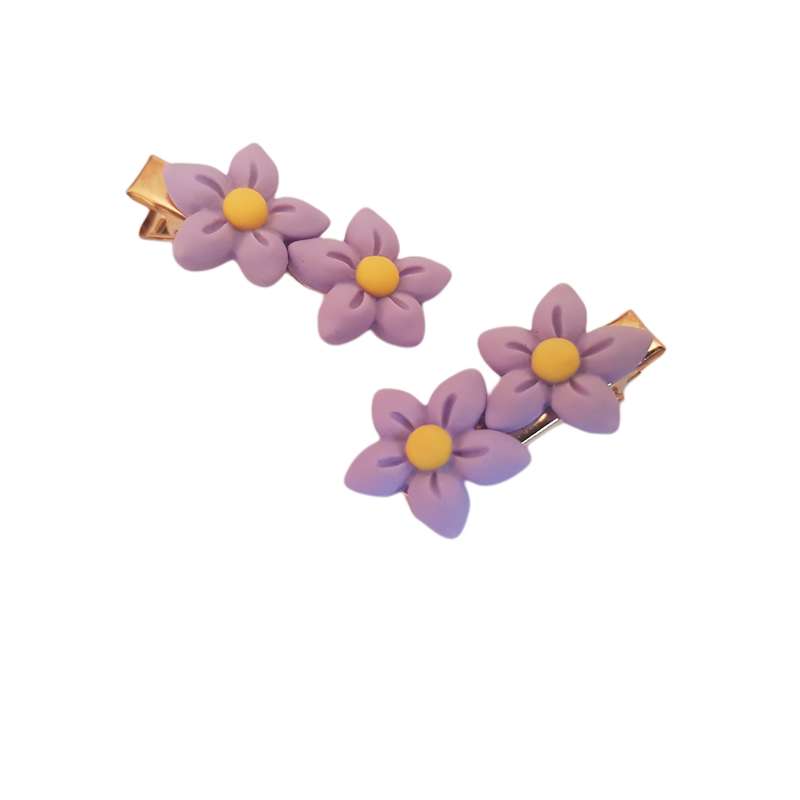 گیره مو دخترانه مدل فانتزی کد 45 بسته 2 عددی